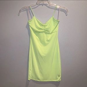 neon green/yellow windsor dress